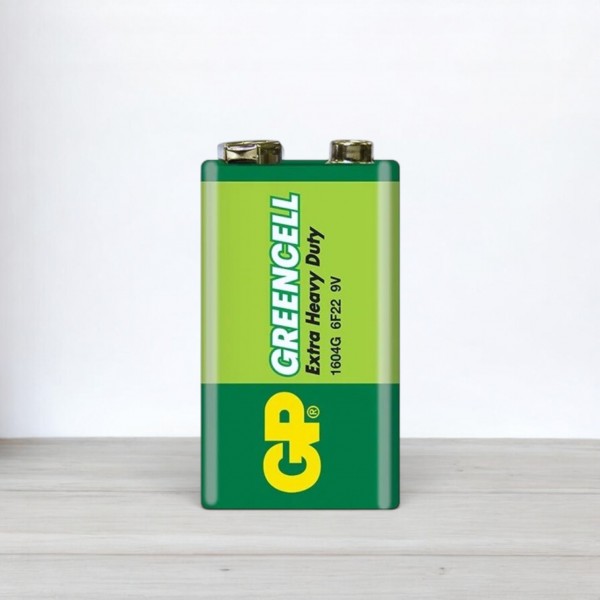 Батарейка крона, GP Greencell, 6F22, 9V, сольова